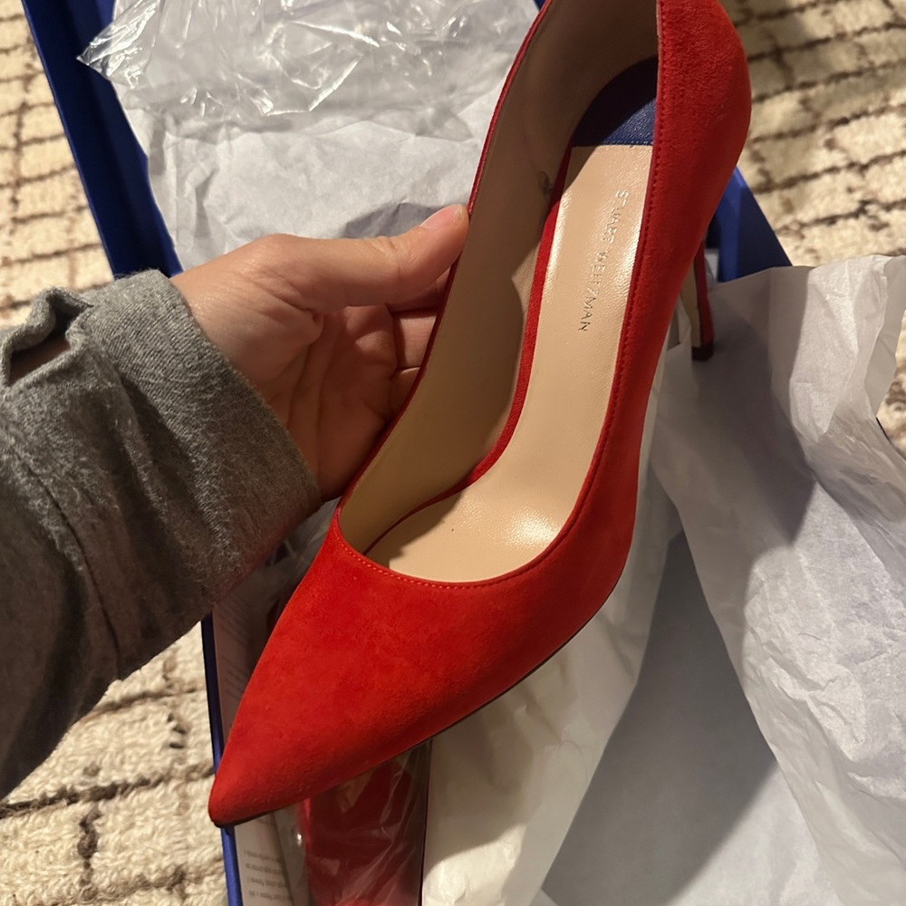 Stuart Weitzman Scarlet Suede Heels